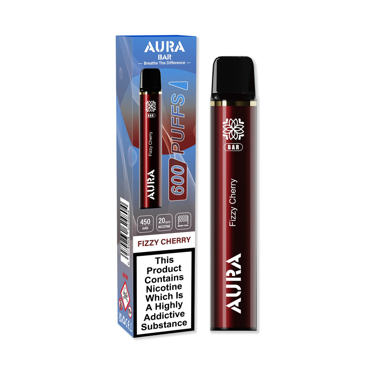 Aura Bar 600 Puffs Disposbale Vape Pod Box of 10