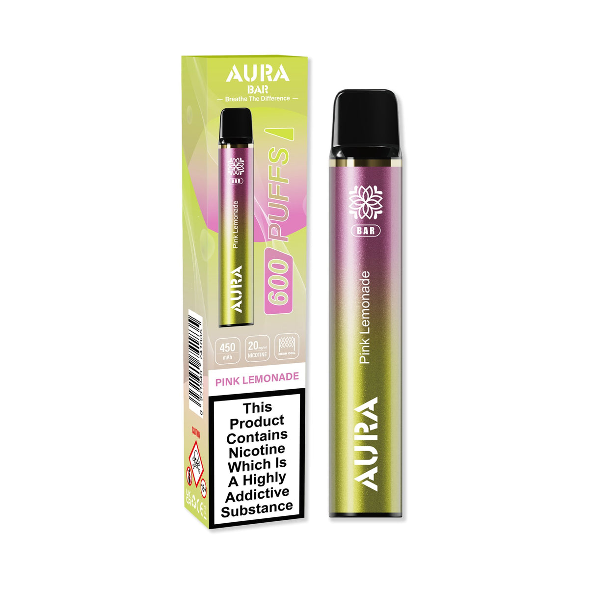 Aura Bar 600 Puffs Disposbale Vape Pod Box of 10