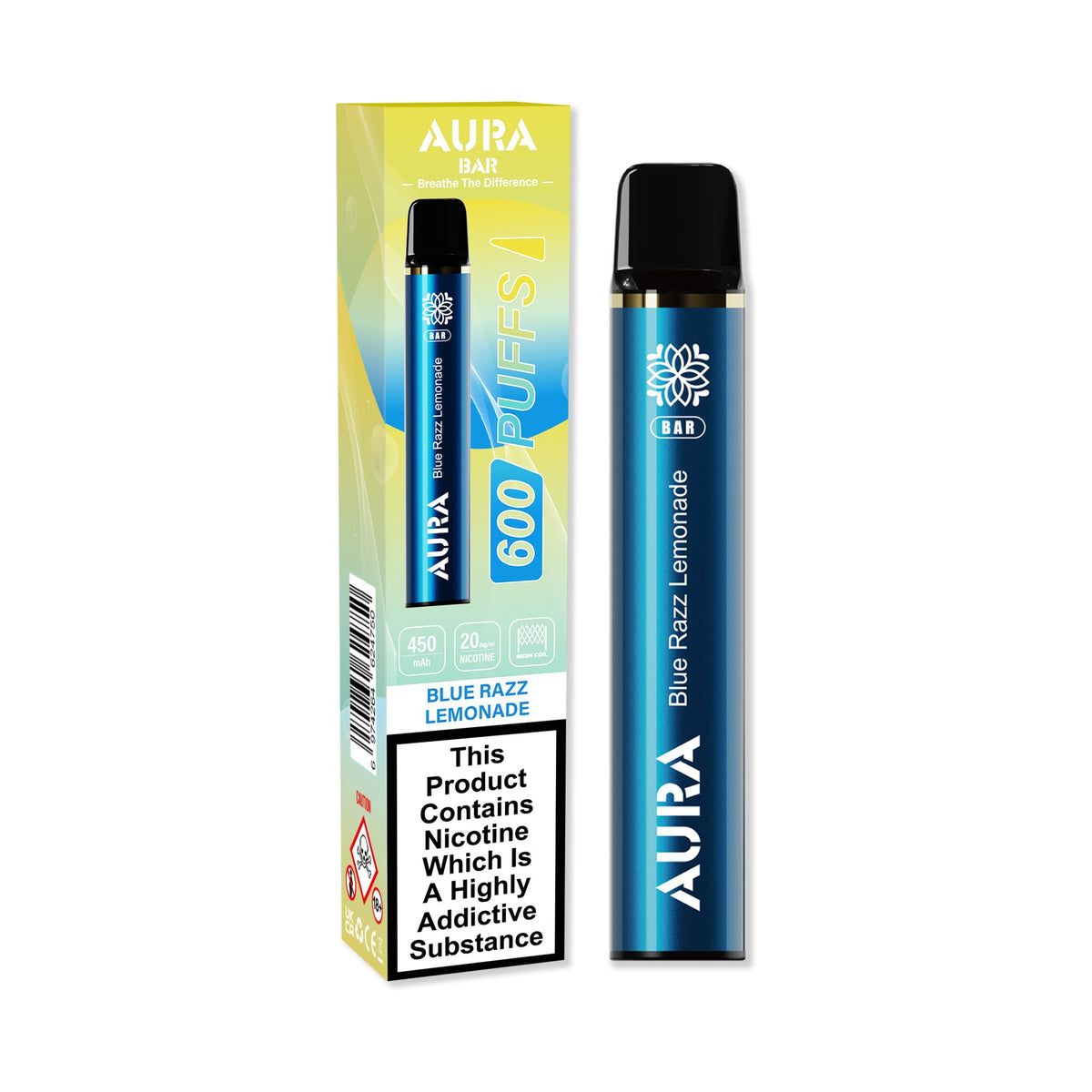 Aura Bar 600 Puffs Disposbale Vape Pod Box of 10