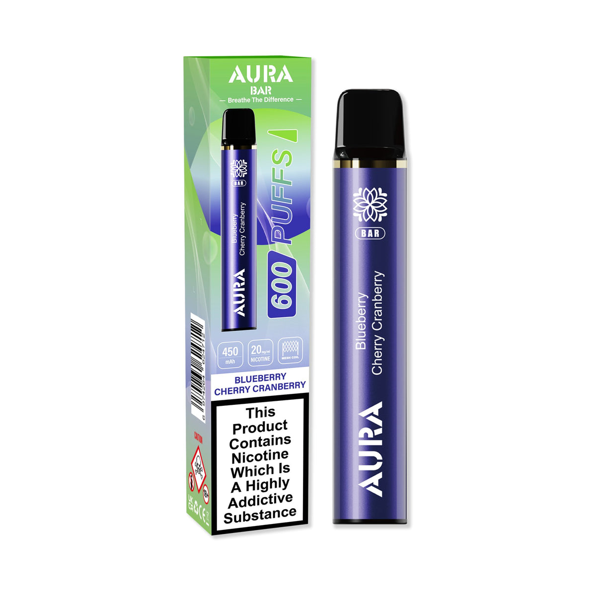 Aura Bar 600 Puffs Disposbale Vape Pod Box of 10