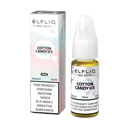 ELF BAR - ELFLIQ - COTTON CANDY ICE - 10ML NIC SALT (Box of 10)