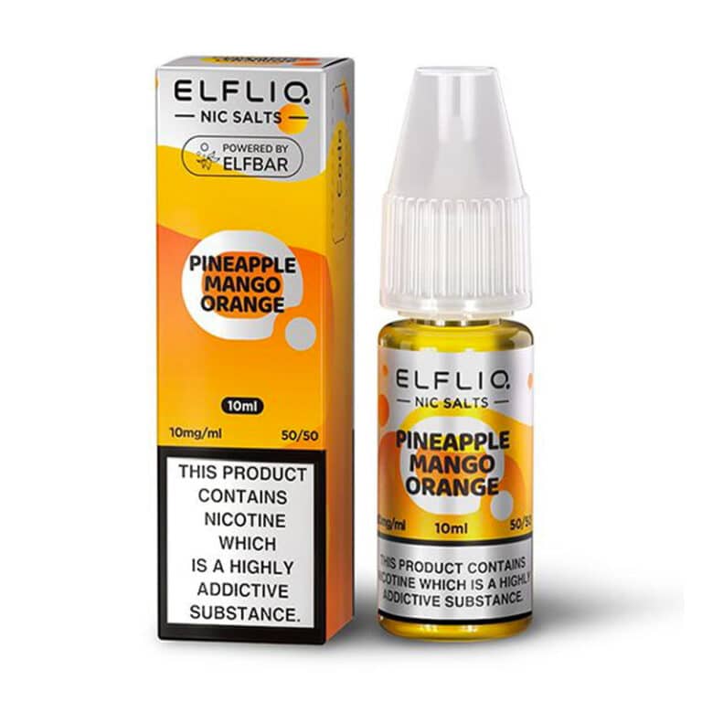 ELF BAR - ELFLIQ - PINEAPPLE MANGO ORANGE - 10ML NIC SALT ( Box of 10 )