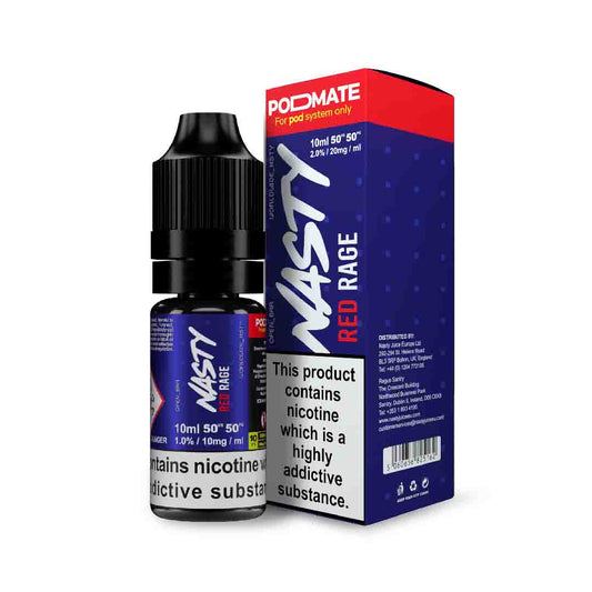 NASTY JUICE PODMATE - RED RAGE - 10ML NIC SALT- Box of 10