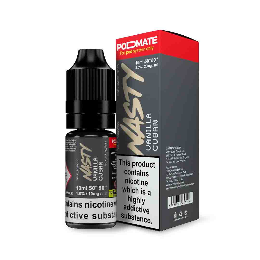 NASTY JUICE PODMATE - VANILLA CUBAN - 10ML NIC SALT- Box of 10