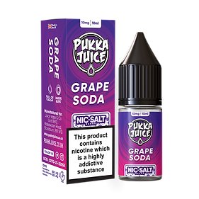 PUKKA JUICE - GRAPE SODA - 10ML NIC SALT - BOX OF 10