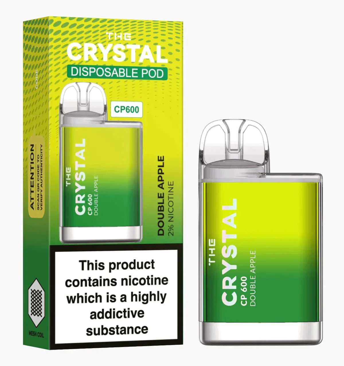 The Crystal CP600 Disposable Vape Puff Mini Pod Box of 10
